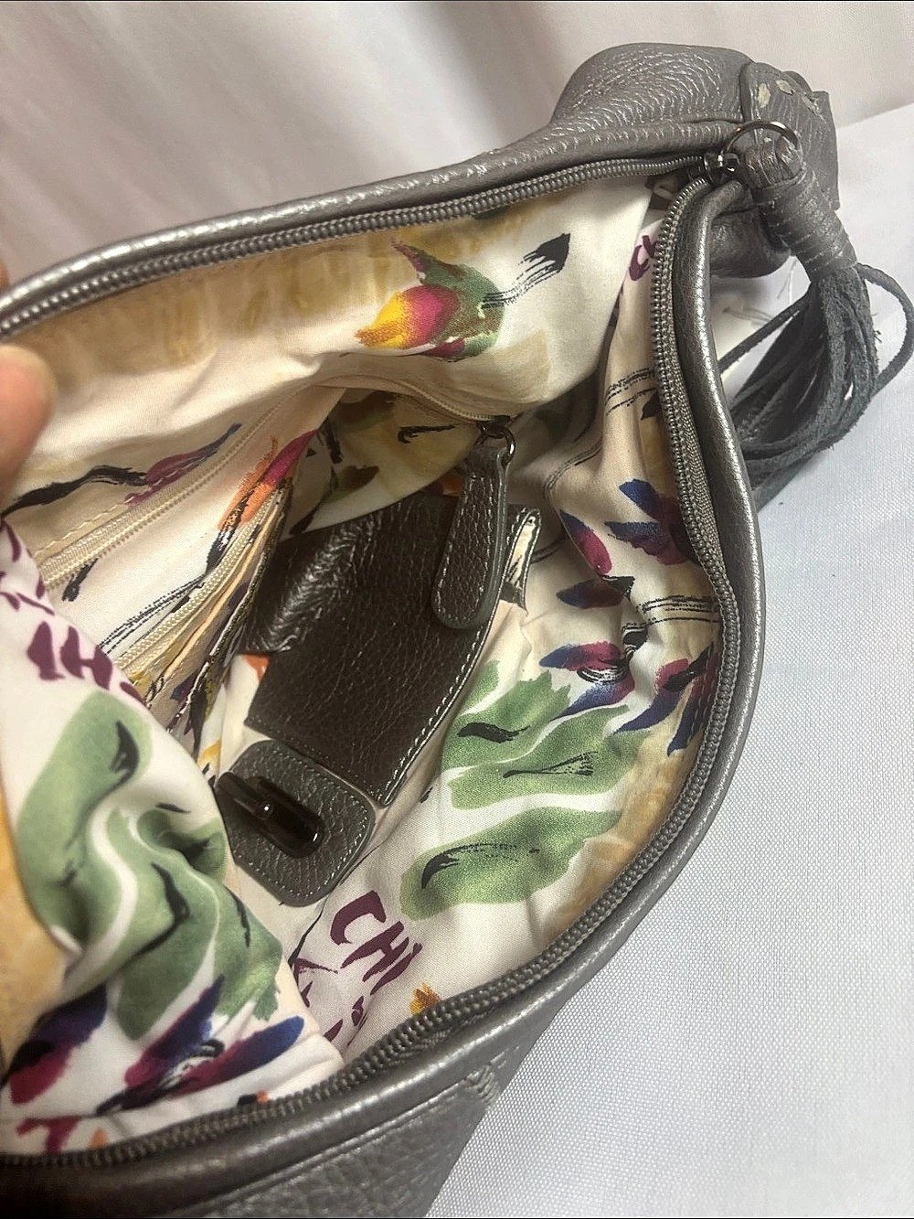 Brighton Brown & Gray Hobo Shoulder Bag - Picture 3 of 3